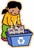 A_Small_Girl_Putting_A_Newspaper_In_A_Recycling_Bin_Royalty_Free_Clipart_Picture_090619-216484-800042