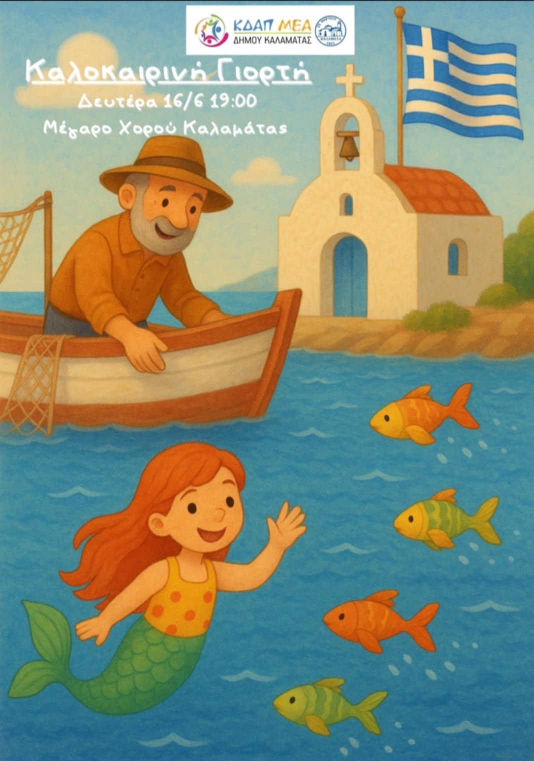κδαπμεα καλαματα καλοκαιρινη γιορτη καρτα