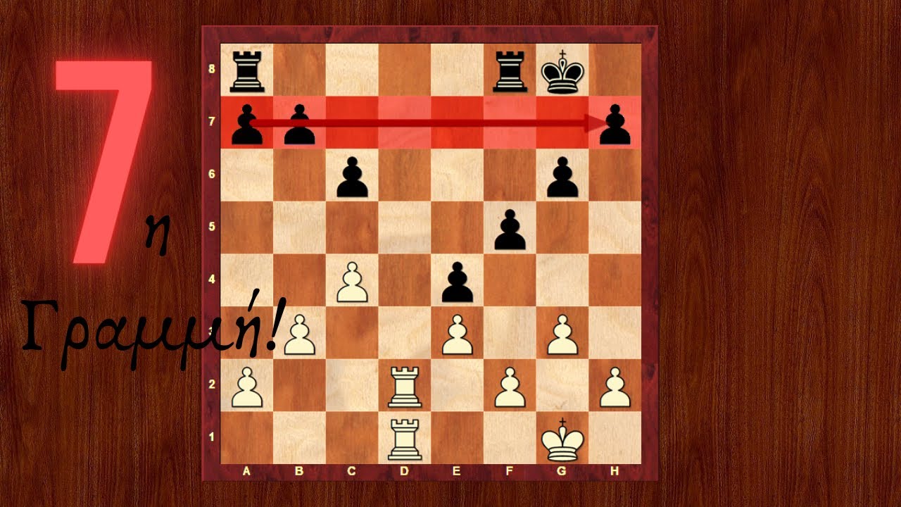 Μάθημα 36: Η σημασία της 7ης γραμμής στο σκάκι, φινάλε στο σκάκι.