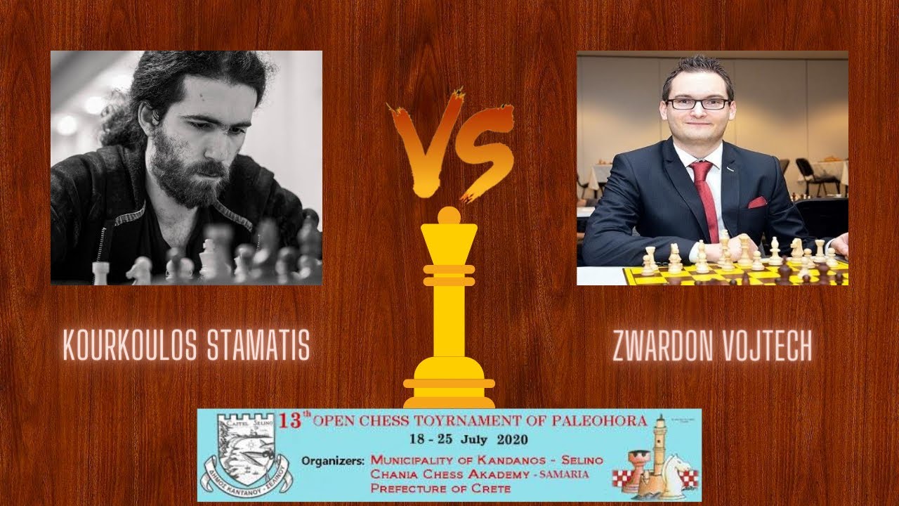 Μάθημα 34: Kourkoulos Stamatis VS Zwardon Vojtech, 13o ανοιχτό τουρνουά σκακιού Paleochora.