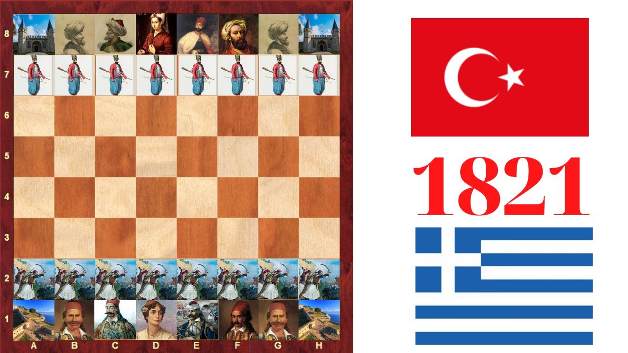 Σκάκι : Η επανάσταση του 1821 μέσα από μία παρτίδα σκάκι, 25η Μαρτίου.